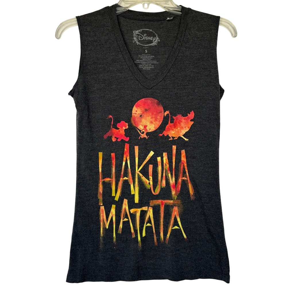 Disney The Lion King Hakuna Matata Altered Sleeveless Graphic T Shirt Womens S